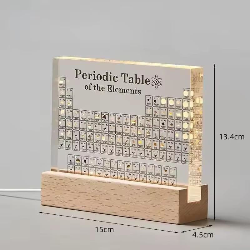 Periodensystem der Elemente als dekoratives Acryl-Display, transparentes Mendelejew-Modell zur Tischdekoration und als wissenschaftliches Ornament - Bild 1